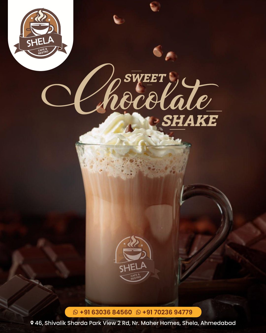Shela Cafe chocolate shake campaign